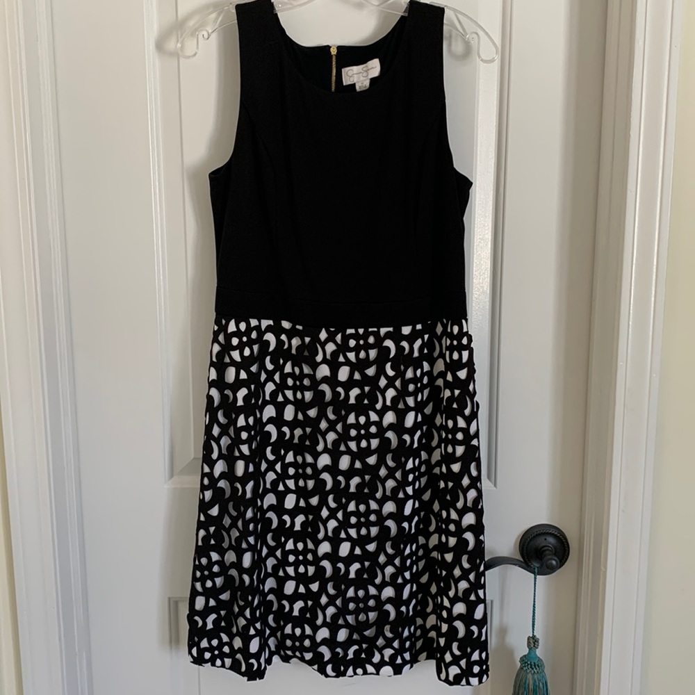 Jessica Simpson size 12 black fit and flare dress